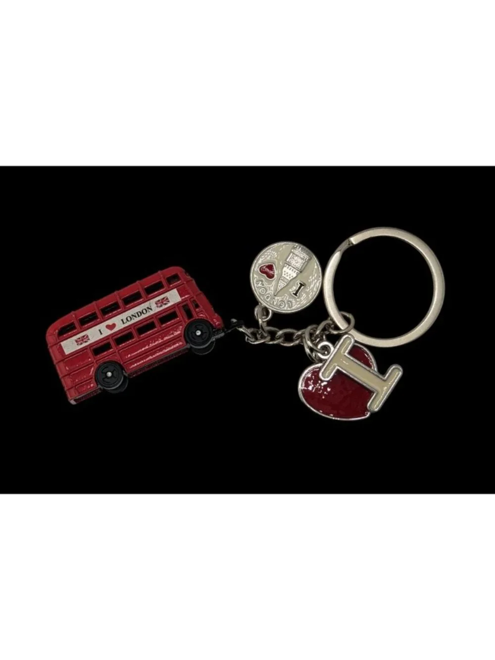 Travelcore London Souvenir Red Double Decker Bus Charm Keychain
